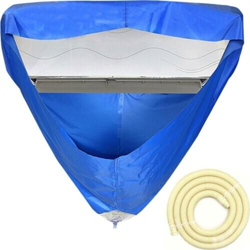 Professional Air Conditioner Waterproof Cleaning Cover Dust Washing Clean Protector Bag 1p/1.5p/2p/3p Blue