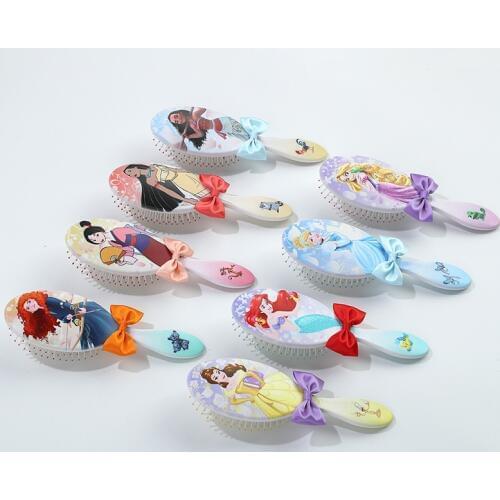 Disney comb Frozen 2 Elsa Anna Cinderella Belle snow white Rapunzel disney Princess Disney Cute Cartoon Massage comb Toys gifts