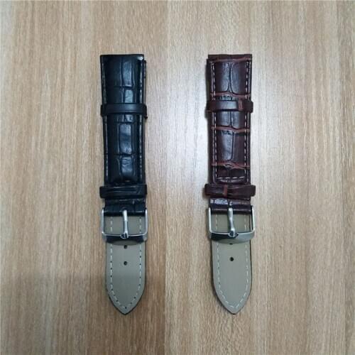 Watch Band for Women Men Unisex Faux Leather Watch Strap Buckle Band Watch Belts Black Brown 14mm 16mm 18mm 20mm 22mm Watchband
