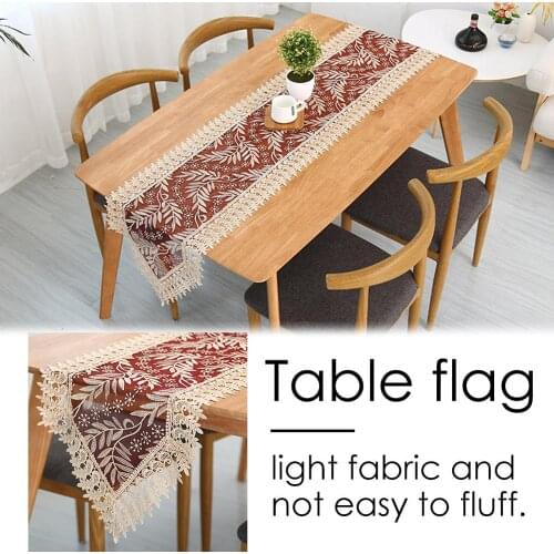 Christmas Modern Leaf Lace Table Runner Perfect For Fall Dinner Parties Restaurant Home Decor Party Dining