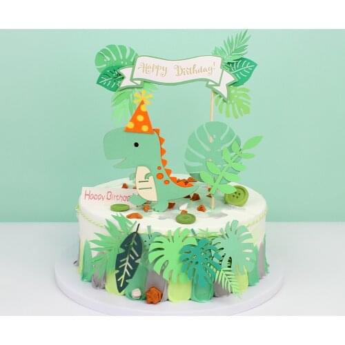 Happy Birthday Decoration Acrylic Cake Toppers with Flower Mini Cake Toppers Birthday Party Baking Cake Decorating Flags Toppers