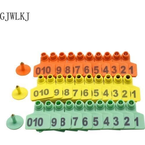 Pig ears laser engraving No. 001-500 brass earrings pig equipment animal identification livestock supplies 100pcs