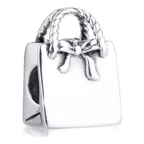 Womens Bag Charms Fits Pandora Bracelet 925 Sterling Silver Beads DIY Jewelry Making Kralen Berloque Wholesale