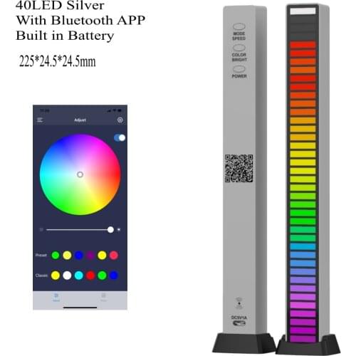 Stereo Music Spectrum Voice Bluetooth APP Control LED Light Audio Level Indicator Amplifier VU Meter Car Player Atmosphere Lamps