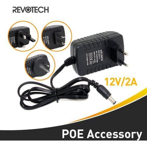 Led Strips Lights AC 100-240V to DC 12V2A EU / US / UK / AU Plug AC DC Power Adapter Charger CCTV Power Supply Adapter