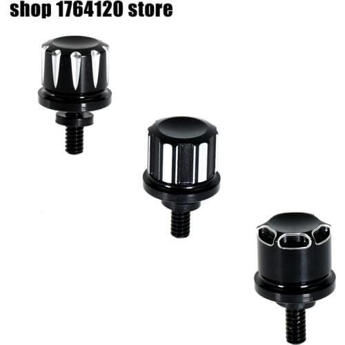 Motorcycle Black Seat Bolt Tab Screw For Harley Dyna Street Glide Road Glide Ultra Glide With 1/4-20 Thread Sportster 1996-2015