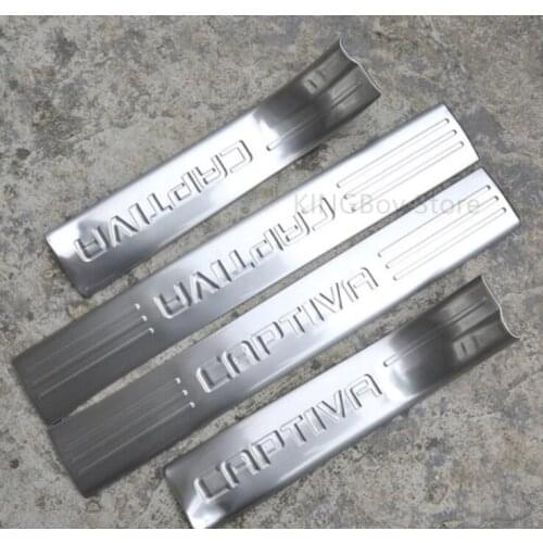 High quality stainless steel car internal Scuff Plate/Door Sill Protector Sticker For Chevrolet Captiva 2012 2013 2014 2015-2018
