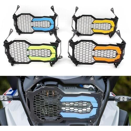 Motorcycle Headlight Grill Guard w/ Transparent Lens Cover Patch for BMW R1200GS LC Adventure 2014-2020