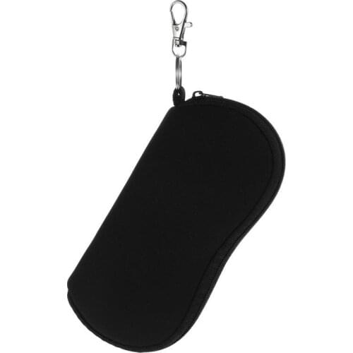 1Pc Neoprene Glasses Storage Bag Practical Eyeglass Case Eyeglass Box (Black)