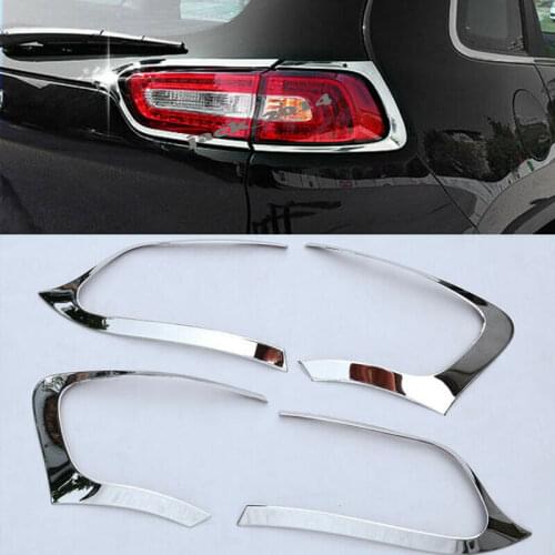 4PCS ABS Chrome rear tail light lamp cover Trim For Jeep Grand Cherokee 2014 2015 2016 2017 2018
