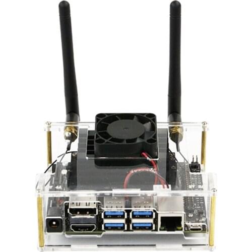 Acrylic case for NVIDIA Jetson Nano B01 & A02 - includes fan and camera holder (Jetson Nano, camera not included)