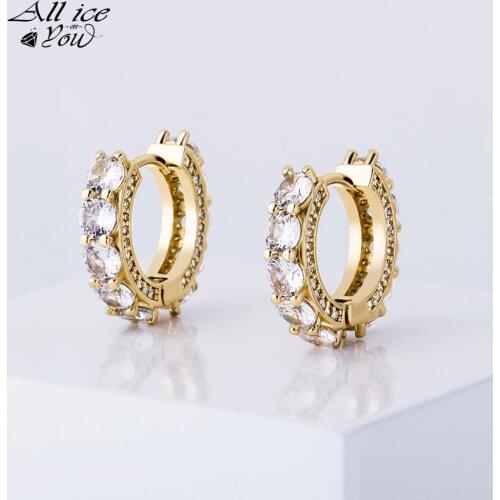ALL ICE ON YOU Women's Gold Earrings