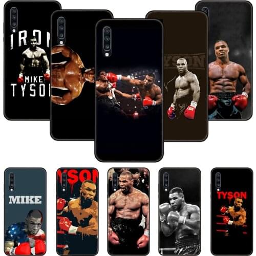 Phone Case For Samsung Galaxy A 50 51 71 70 7 5 10 20 30 40 41 21 S E Black Cover Etui Art Funda Tpu Hoesjes Mike Tyson Boxer