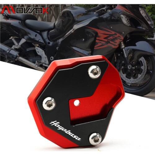 For SUZUKI GSX 1300R HAYABUSA GSX1300R 2008-2020 CNC Motorcycle Kickstand Extension Plate Side Stand Enlarge Pad