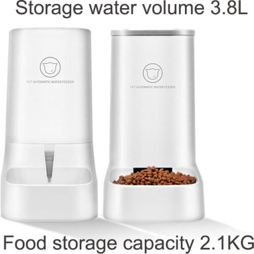 3.8L Large Capacity Pet Dog Cat Automatic Feeder Detachable Bowl Water Dispenser Food Feeding Device For Cat Dog Pet Supplies