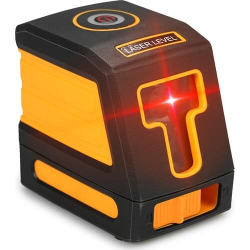 2 Lines Laser Level Self Levelling Red Beam Laser Horizontal & Vertical Cross-Line with Base Professional Leveling Laser Device