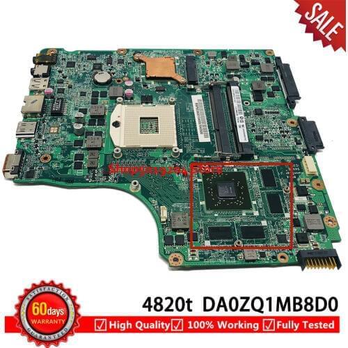 For Acer Aspire 4820 4820G 4820T 4820TG ZQ1 Laptop Motherboard DA0ZQ1MB8F0 mainboard