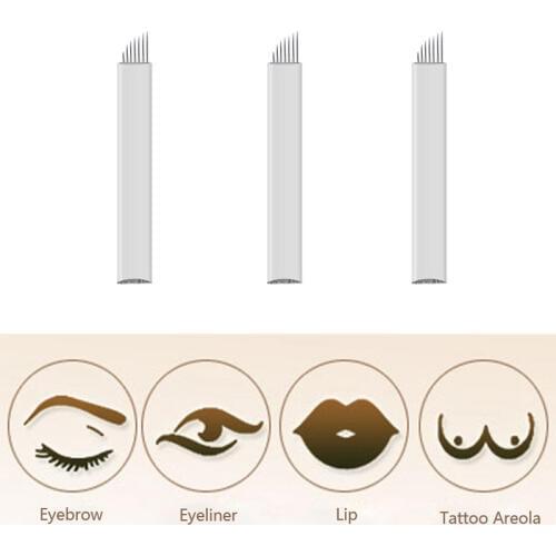 Microblading Tattoo Needles 7Pin Permanent Makeup Eyebrow Tatoo Microblading Needle For 3D Embroidery Manual Tattoo Pen Machine