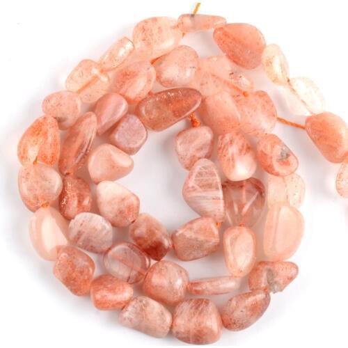 Natural Red Sun Stone Freeform Beads For Needlework Jewelry Making Irregular Spacer Loose Beads Diy Bracelet Necklace 15