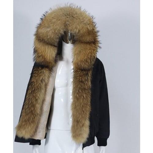 OFTBUY 2021 Men Bomber Parka Waterproof Winter Jacket Natural Real Raccoon Fox Fur Coat Collar Hooded Thick Warm Streetwear