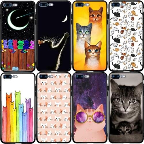 Phone Case for Samsung A5 A6 A7 A8 A10 A20 A30 A40 A50 A60 A70 A80 A90 J3 J4 J5 J6 J8 Plus Colorful Cats