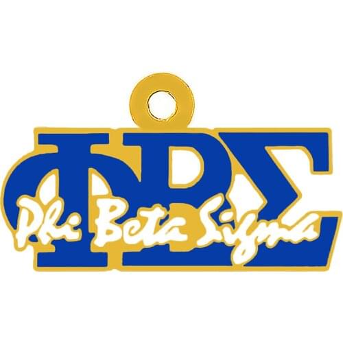 Popular enamel-colored metal letters PHI BETA SIGMA charm for college Greek society fraternity jewelry pendant
