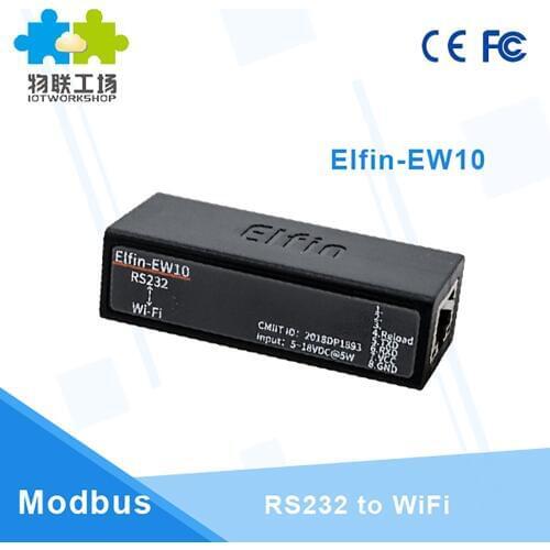 Serial Port RS232 to WIFI Module Wireless Networking Devices Web Server Support TCP IP Telnet Modbus Protocol Elfin-EW10 Q214