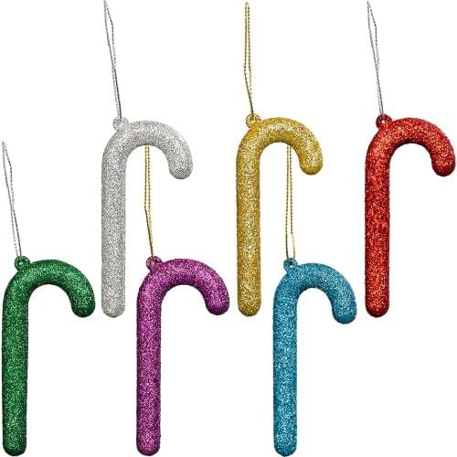 Superior PVC Material Candy Cane Decoration With 6 Colors Fancy Candy Cane Ornaments Attracting Design For Commercial Decoration