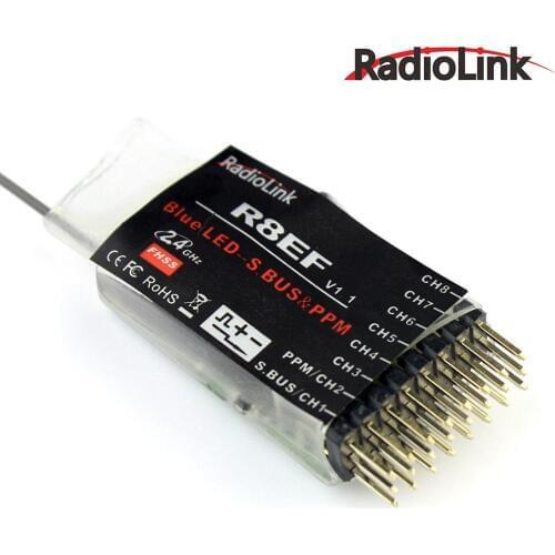 Radiolink R8EF 2.4G 8CH FHSS 8 Channels Receiver for T8FB Support S-BUS PPM PWM