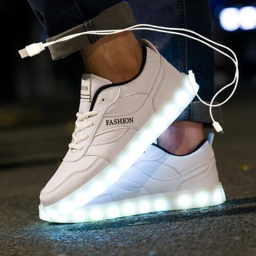 Size 35-45 Children Glowing Sneakers Led Luminous Shoes for Boys Girls Light Up Casual Kids 7 Colors USB Charge Lighted Shoes