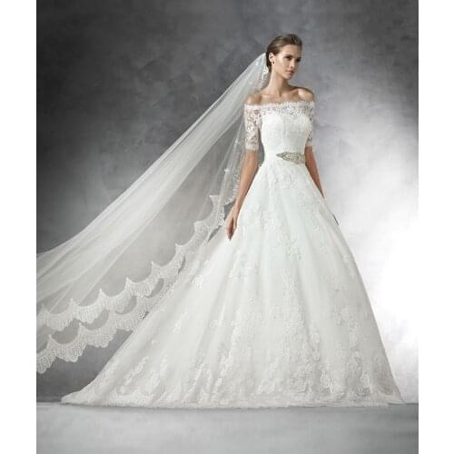 Romantic long cheap lace wedding dresses plus size white/ivory 2015 strapless formal bridal dress robe de mariage UD_164