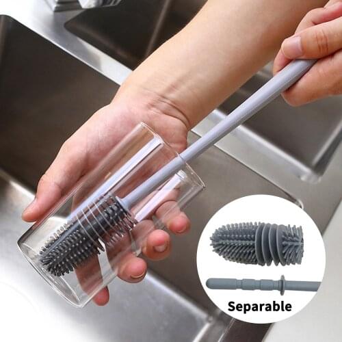 Cup Scrubber Glass Cleaner Bottles Brush Kitchen Accessories Wall Suction Coffee Milk Tea Cups Rotating Brush Washing Gadgets