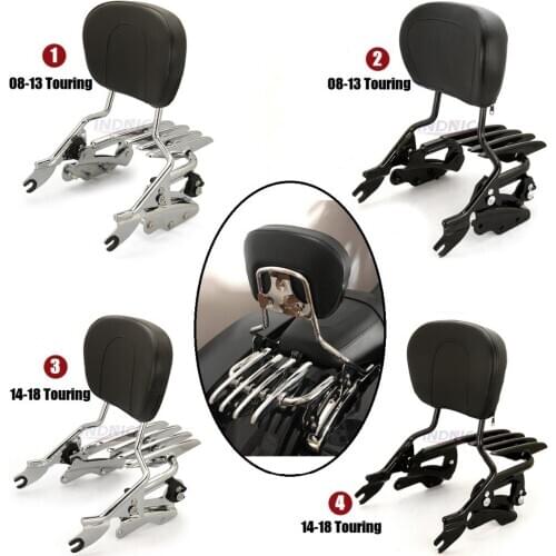 Sissybar Backrest + Docking hardware kit +Luggage rack For Harley Touring Street Glide roadking FLHX FLHR FLHT CVO 2008-2013