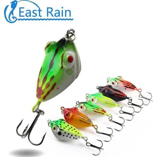 East Rain 6cm 6g Frog Fishing Lure Snakehead Lure Topwater Floating Ray Frog Artificial Bait pesca isca Killer Winter Fishing