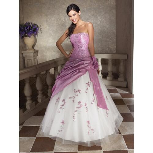 In Stock New Taffeta Tulle Embroidery Lilac Cheap Quinceanera Dresses 2018 Girls 16 Years Old Dress