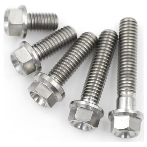 1PCS new M6 Stainless Steel Hex Flange Screws Cap Washer Head Bolts Titanium Socket Flange Bolt Cap Screw