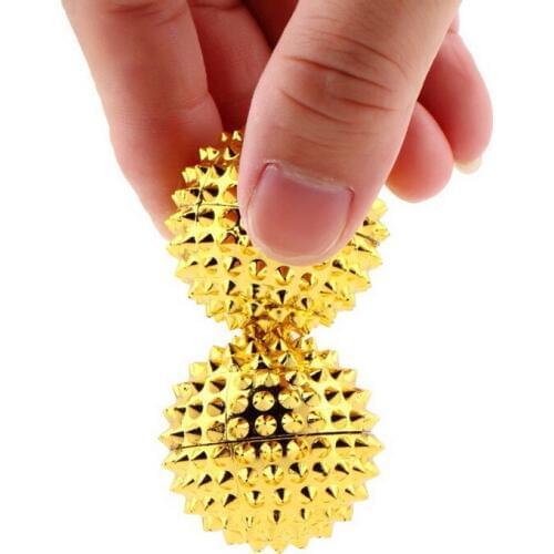 2pcs Magnetic Therapy Hand Palm Massage Ball Foot Reflexology Blood Circulation Improvment Tool