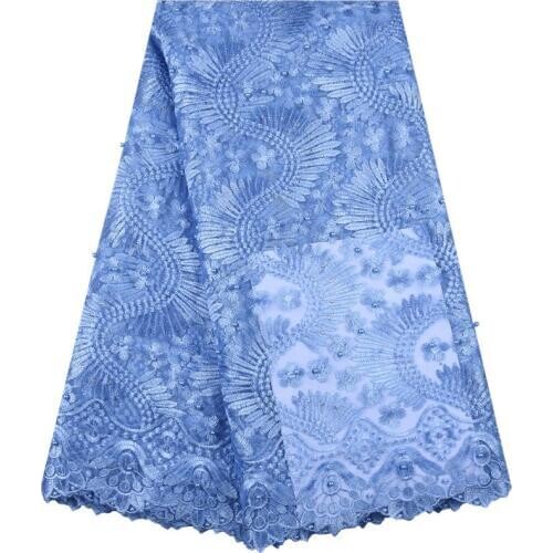 2019High Quality African Dry Lace Fabric Latest African Tulle Lace Fabric For Nigeria Lace Fabrica For Wedding DRESS A1574