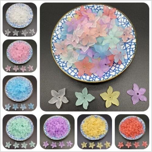 30pcs 20mm Acrylic Beads Cap Ancient Charms Flower Shape Receptacle For Jewelry Making DIY Jewelry Findings Earring Necklace