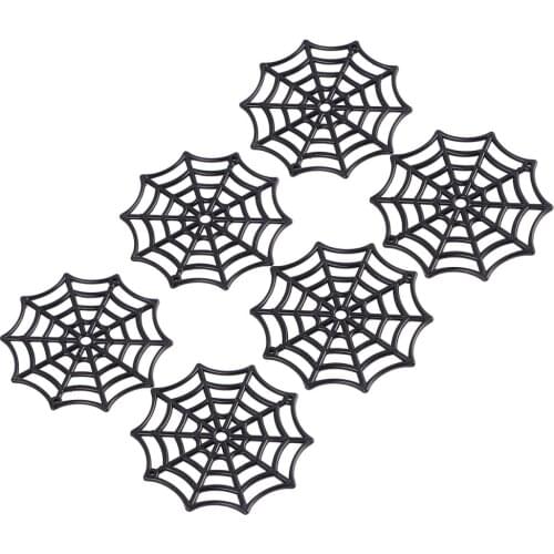 50Pcs Cobweb Spider Web Holiday Accessories for Decoration (Black)