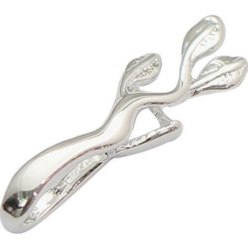 Beadsnice ID8239smt17 50pcs/lot brass Charm Holder Bail Pendant Leaf Bails Jewelry Supplies