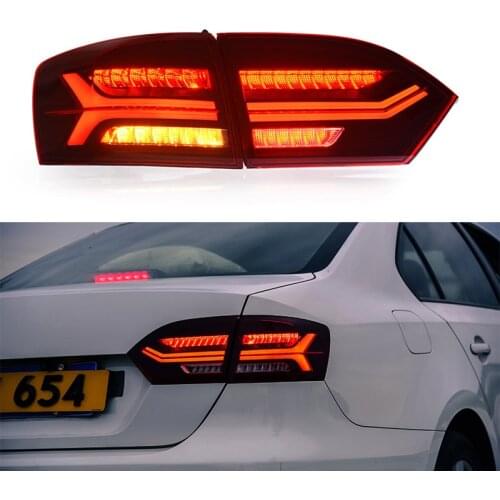 DNO LED Taillight For Volkswagen VW Jetta MK6 2012 2013 2014 Rear Running Lamp Brake Reverse Dynamic Turn Signal Car Tail Light