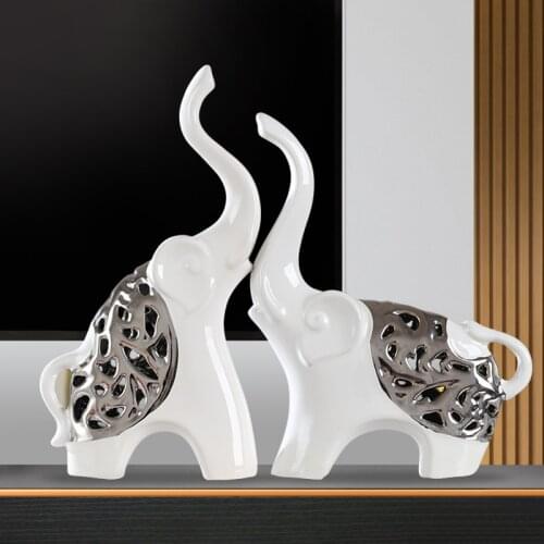 European Ceramic Silver Plated Snail Fish Butterfly Figurines Home Furnishing Decoration Crafts Club Table Sculpture Accessories