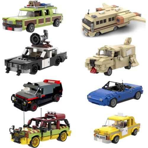 MOC Speed City Champions Racer Famous Car Vehicle Super Diy Kids Polices Robot Aircraft Model Building Block Toy Children Gifts