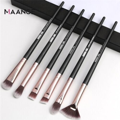 MAANGE Pro Makeup Brushes For Eye 12pcs Set Eyeshadow Eye Bender Eyebrow Brushes Synthetic Hair Makeup Brush Kit Beauty Tool