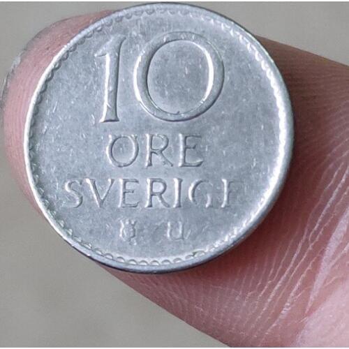 Sweden 10 Ore 15mm Coins Eu Edition Europe 100% Real Original Used Coin Old Random Year