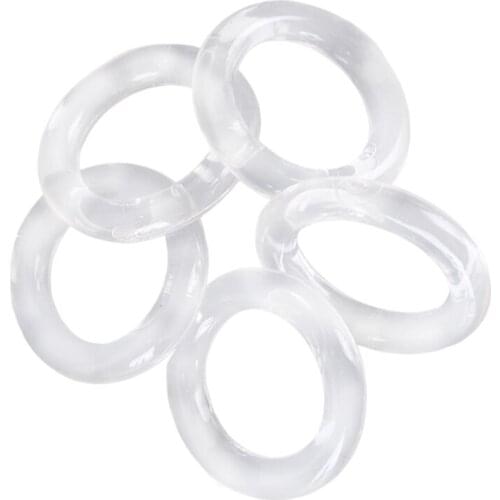 Men Silicone Stretchy Penis Ring Cock Ring Enhancing Transparent Adult Sex Toy