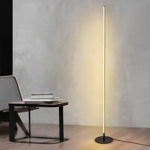Nordic LED Floor Lamp Remote Warm Light Dimming Floor Lamps for Living Room Bedroom Standing Lamp Indoor Lighting Light Fixture