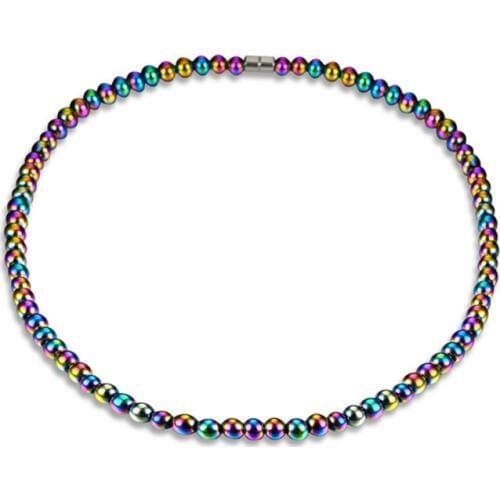 Hematite Necklace With Magnetic Therapy Healing Health Unisex Jewelry Colorful