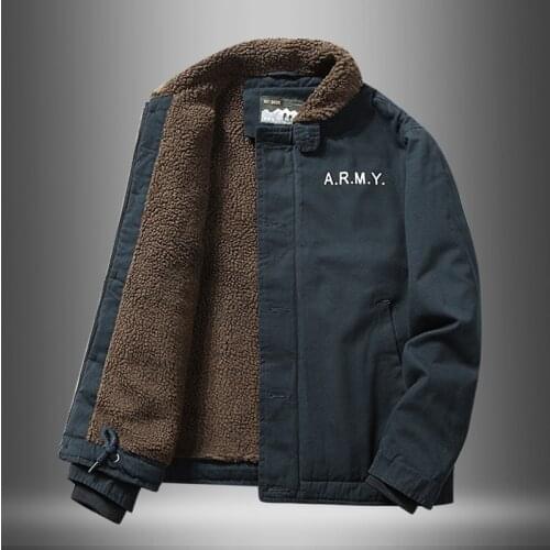 Winter Thick Warm Parkas Coats Military Fleece Jackets Men Casual Fur Collar Cotton Windbreaker Bomber Pilot Flight Army Jacket